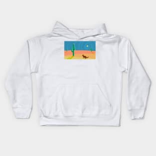 Sunset Desert Fox Kids Hoodie